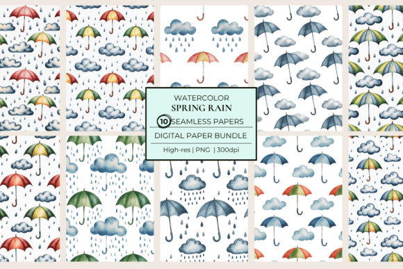 Download Spring Rain Seamless Papers - Seamless papers Collection