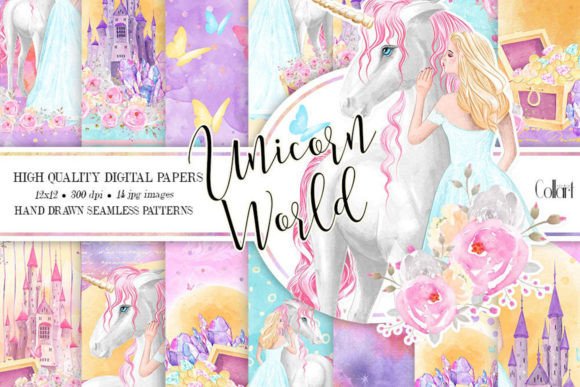 Download Unicorns Patterns, Seamless Papers - Seamless papers Collection